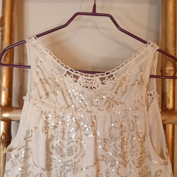 Macrame Sequin Boho Top - Picture 14 of 15